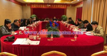 中國鎢業協會召開六屆十六次主席團會議