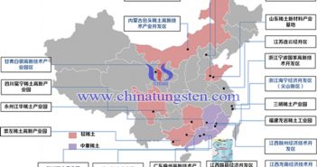 中國稀土產業園區分佈