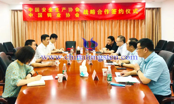 中國鎢業協會與中國安全生産協會簽訂戰略合作協議圖片