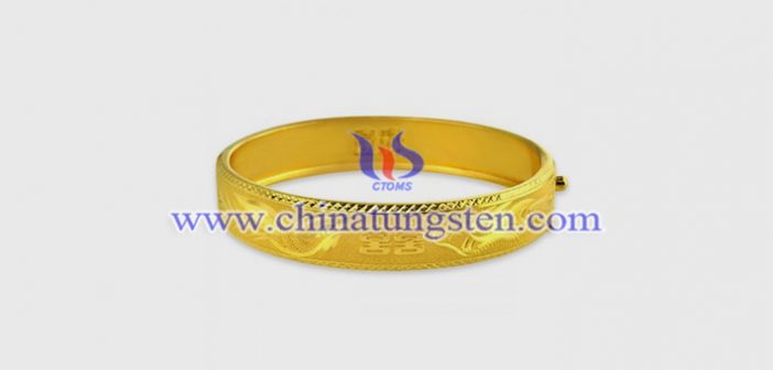 tungsten alloy scan gold bracelet picture