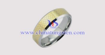 tungsten alloy scan gold ring picture