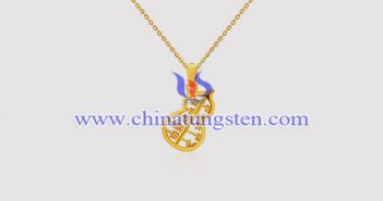 gold plated tungsten alloy abacus pendant picture