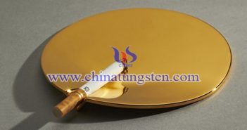 gold plated tungsten alloy ashtray picture