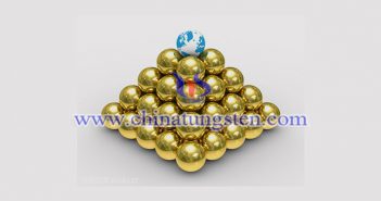 gold plated tungsten alloy ball picture