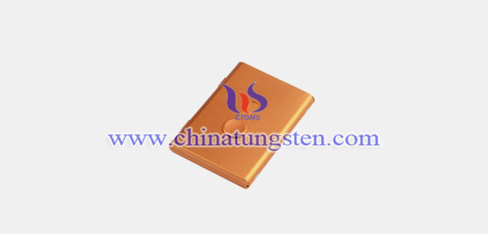 gold plated tungsten alloy business card holder picture