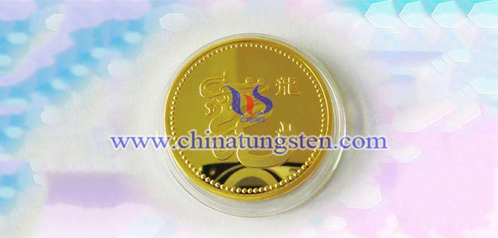 gold plated tungsten alloy coin picture