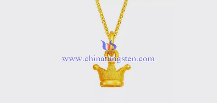 gold plated tungsten alloy crown pendant picture