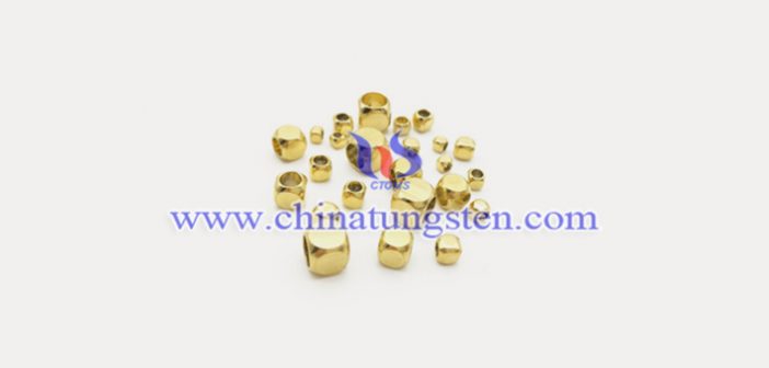 gold plated tungsten alloy cube picture