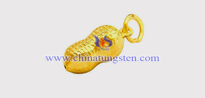 gold plated tungsten alloy peanut pendant picture