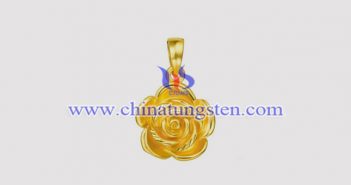 gold plated tungsten alloy rose pendant picture
