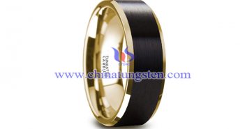 gold plated tungsten polished ring picture