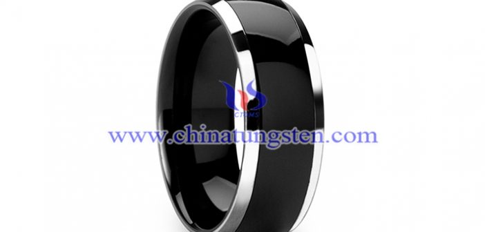 black domed tungsten wedding band picture