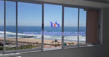 WO3 electrochromic film applied for energy-saving glass picture