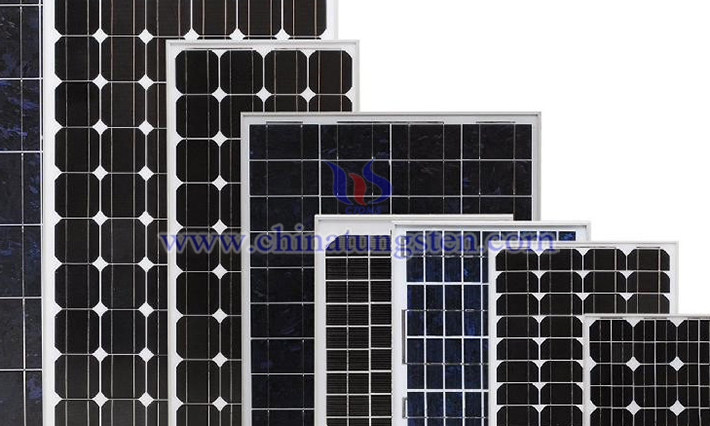 Various specifications of solar panels made from polycrystalline silicon and monocrystalline silicon wafers