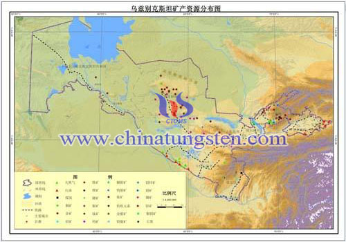 乌兹别克斯坦矿产资源分布图片