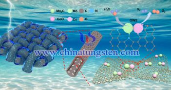 Mo2C-CoO@N-CNFs在电催化分解水中的应用（图源：Changzhou Yuan/Chemical Engineering Journal）