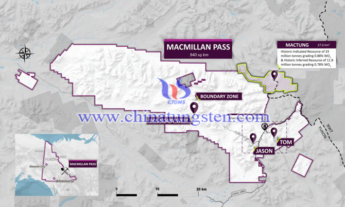 Mactung Tungsten地理位置图片（图源：FIREWEED）