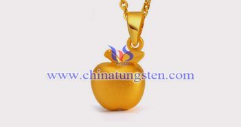 gold plated tungsten alloy apple pendant picture
