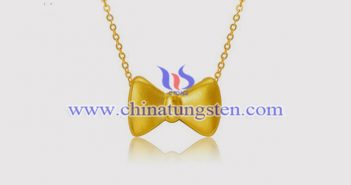 gold plated tungsten alloy bow pendant picture
