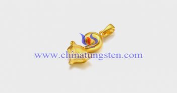 gold plated tungsten alloy fox pendant picture