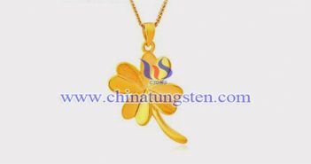gold plated tungsten alloy lucky clover pendant picture