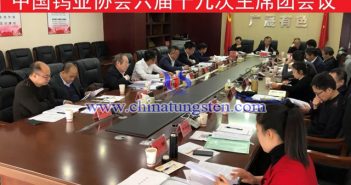 中国钨业协会六届十九次主席团会议召开